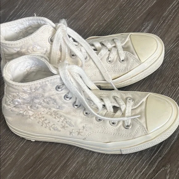 Converse Women's Floral Embroidered Sneakers - Picture 3 of 5